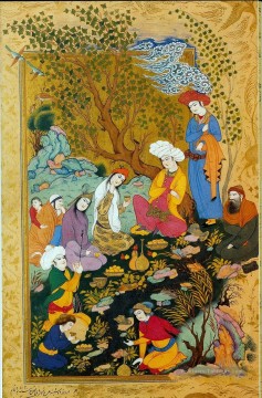 Une fête conviviale religieuse Islam Peinture à l'huile